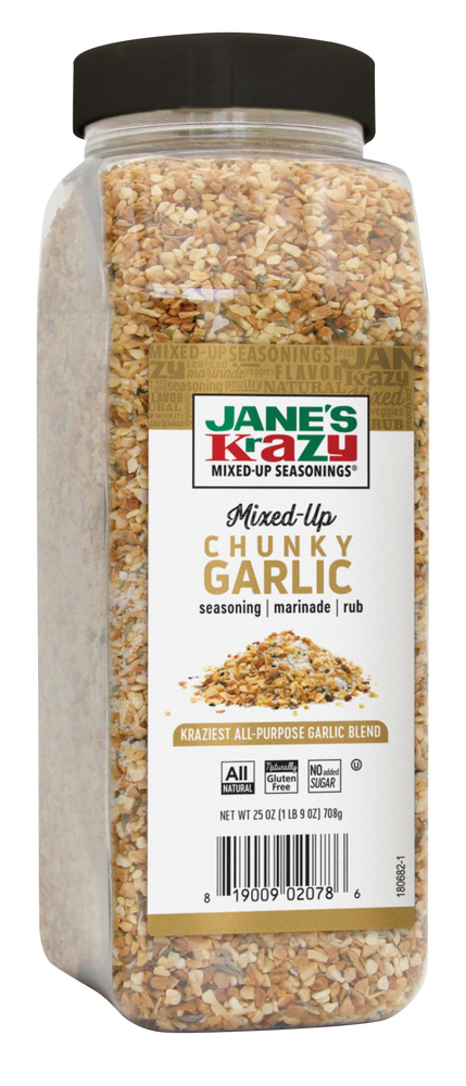 Jane's Krazy Mixed-Up Chunky Garlic-Institutional (25 oz.) (Pack of 4 or 6)