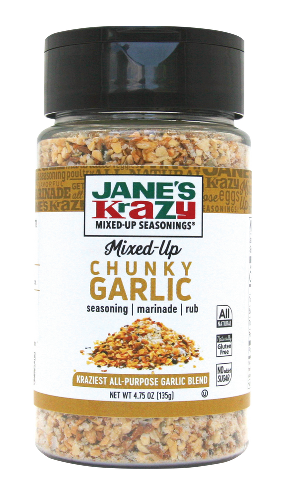 Jane's Krazy Mixed-Up Chunky Garlic Seasoning (4.75 oz.) (Pack of 4 or 12)