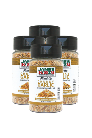 Jane's Krazy Mixed-Up Chunky Garlic Seasoning (4.75 oz.) (Pack of 4 or 12)