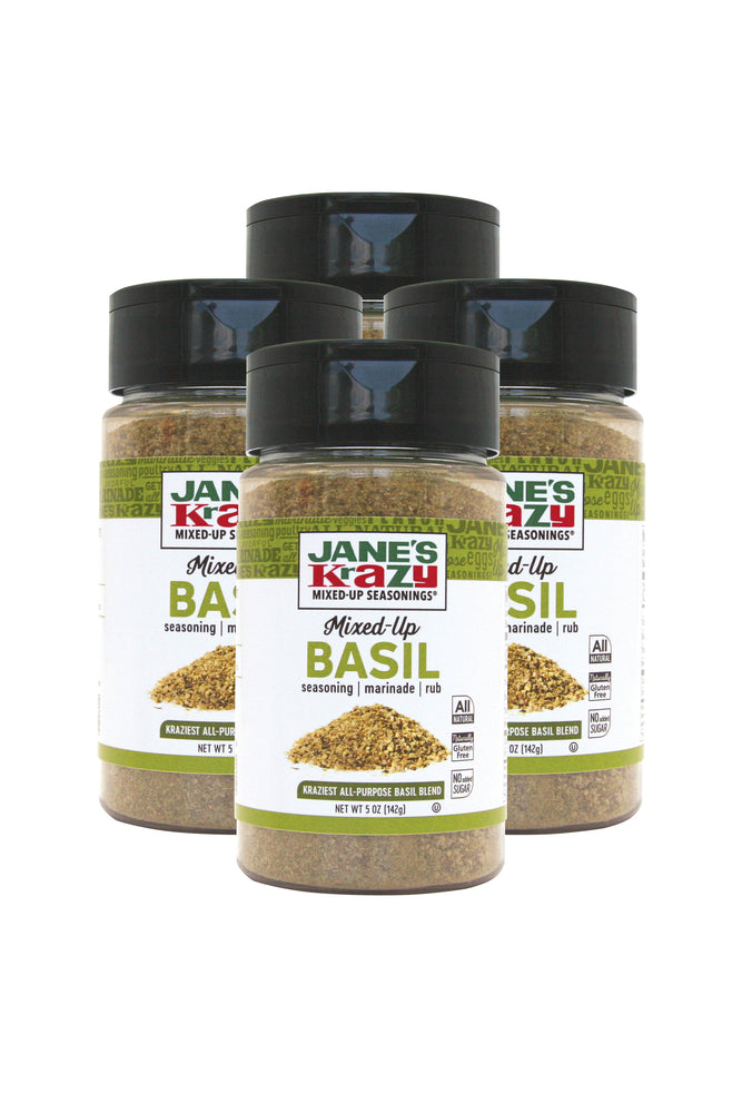 Jane's Krazy Mixed-Up Basil Seasoning (5 oz.) (Pack of 4 or 12)