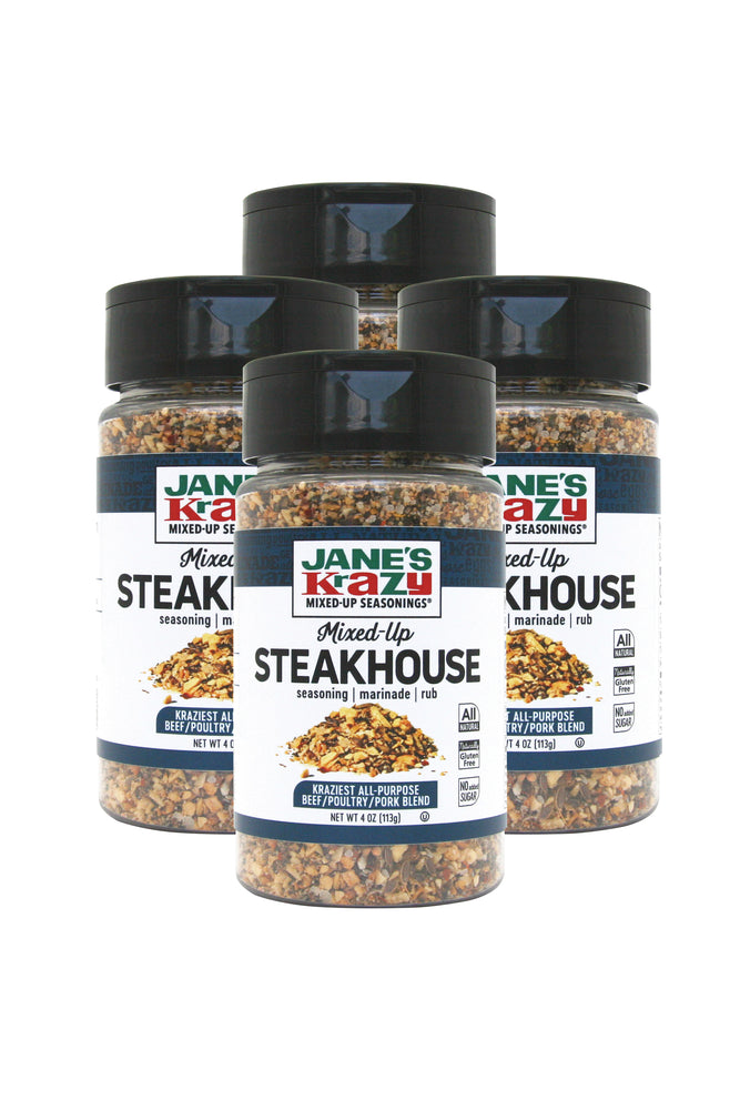 Jane's Krazy Mixed-Up Steakhouse Seasoning (4 oz.) (Pack of 4 or 12)
